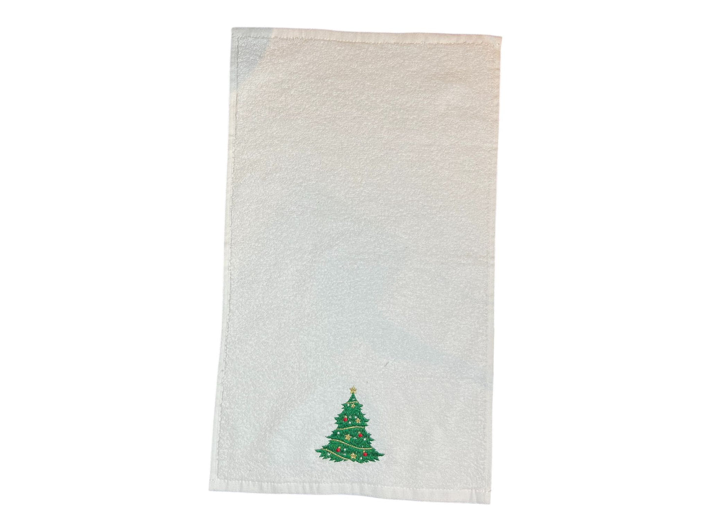 Matris Home Embroidered Christmas Face Towel Hand Made 100% Turkish Cotton 30x50cm